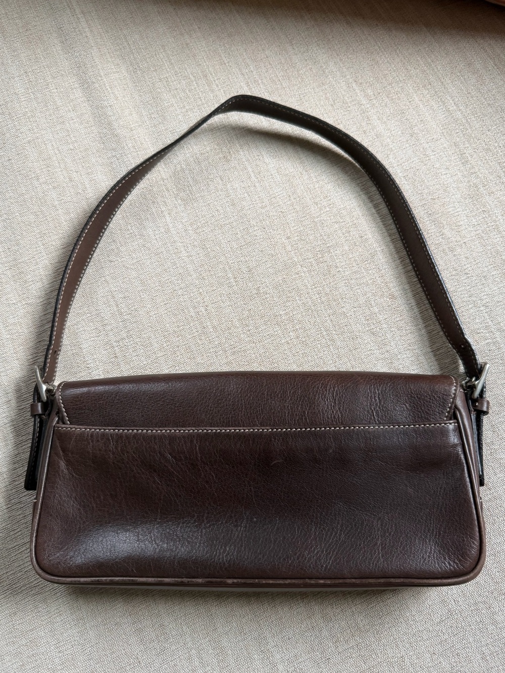 Vintage Y2K COACH Hamptons East West Dark Brown Baguette Bag. - Picture 5 of 12